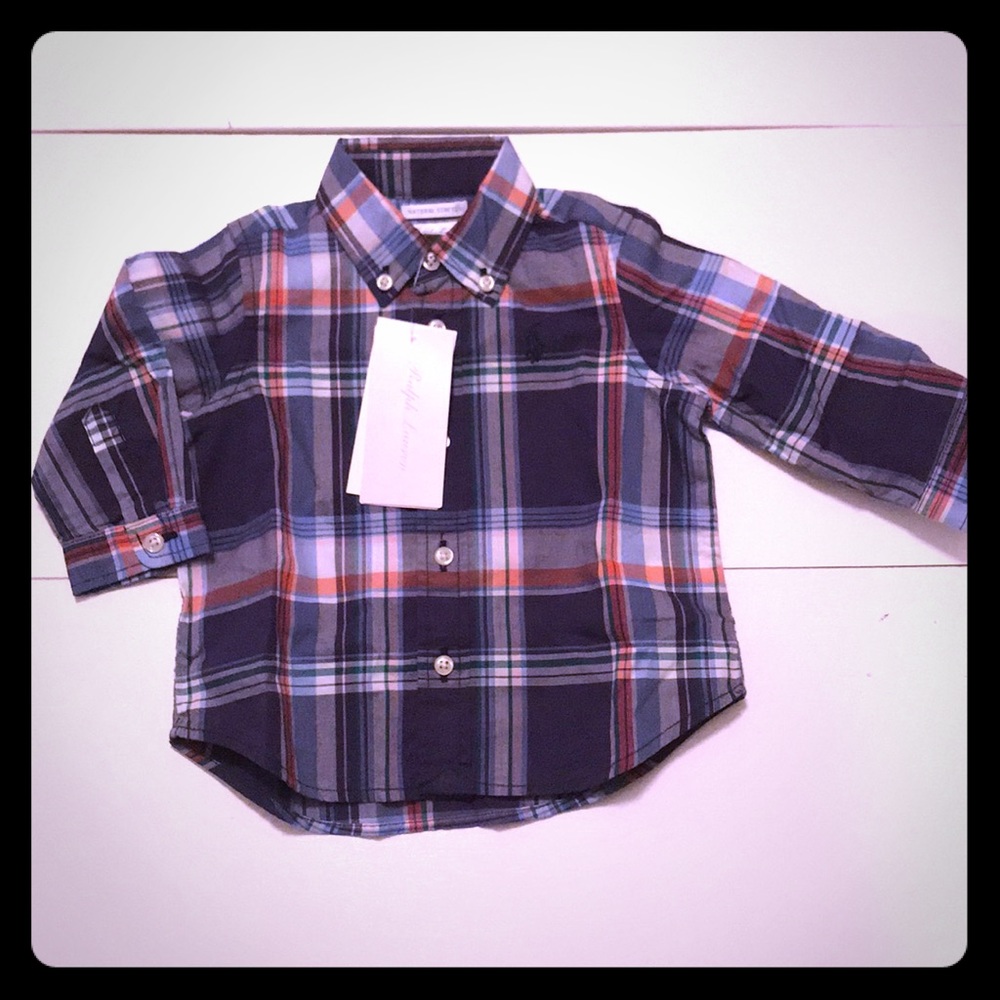 Ralph Lauren Stretch Button Up NWT 6M